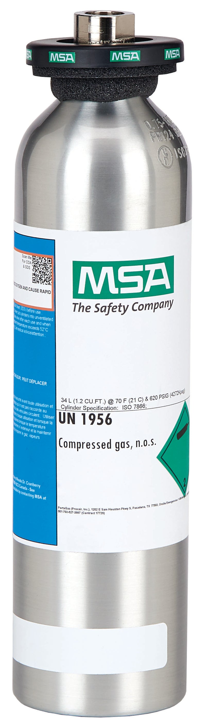 Macurco R-32 Gas 5000PPM Refrigerant Cal Gas Cylinder 34L 5000 ppm (NOT FOR HVAC SYSTEMS)