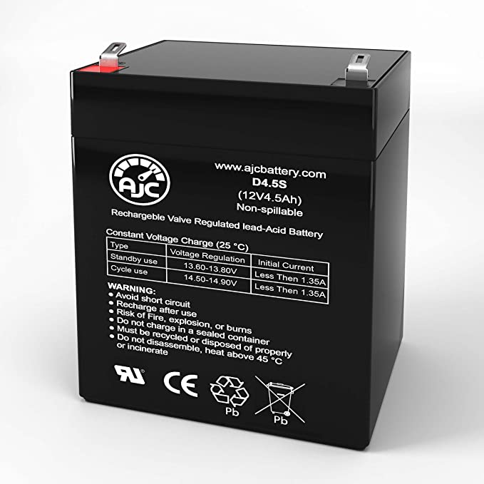 Macurco BT124 12VDC 4 Amp Hour Battery