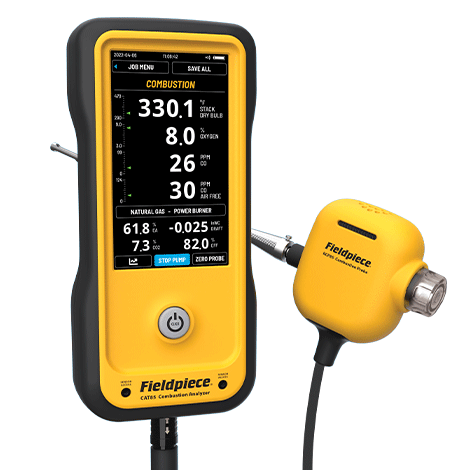 Fieldpiece CAT85K2 Job Link® Digital Touchscreen Combustion Analyzer w/ HydroCycle™ & Wireless Printer