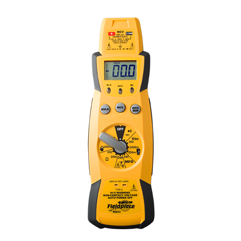 Fieldpiece HS33 Stick Style Multimeter Manual Ranging