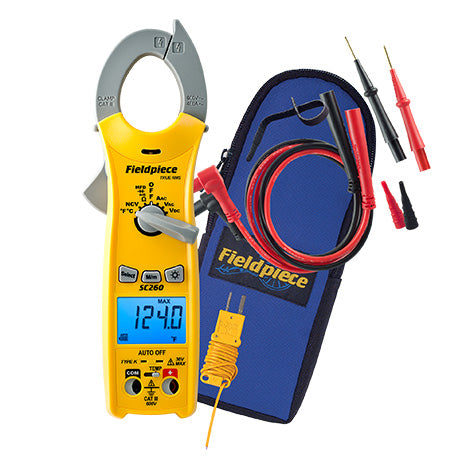 Fieldpiece SC260 400A Compact Clamp Meter w/ True RMS & Magnettic Strap