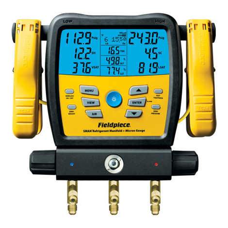 Fieldpiece SM380V Job Link® SMAN® 3-Port Manifold + Micron Gauge w/ Soft Case (2) TC24 (1) ATA1