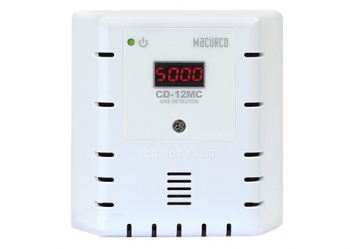 Macurco CD-12MC 12-Series CO2 Carbon Dioxide Fixed Gas Detector & Controller w/ Manual Calibration White Housing