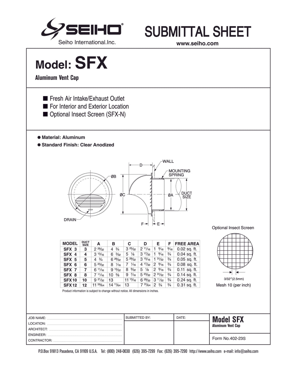 Seiho SFX-8 8